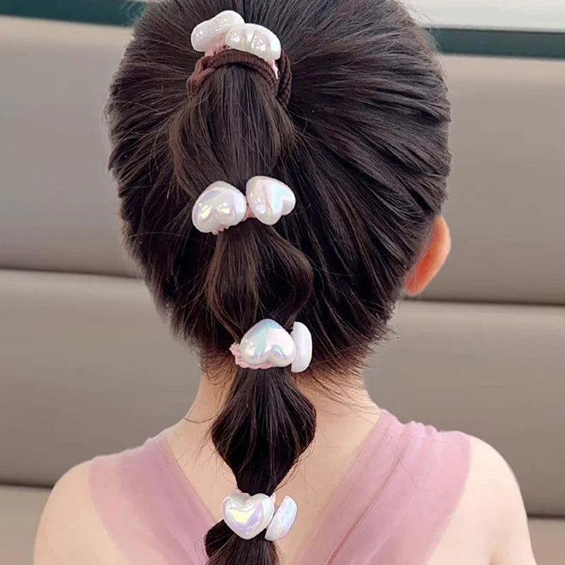 10-Piece Kids Elastic Hair Ties – Star, Heart & Round Styles Kids Hair Ties Nixie