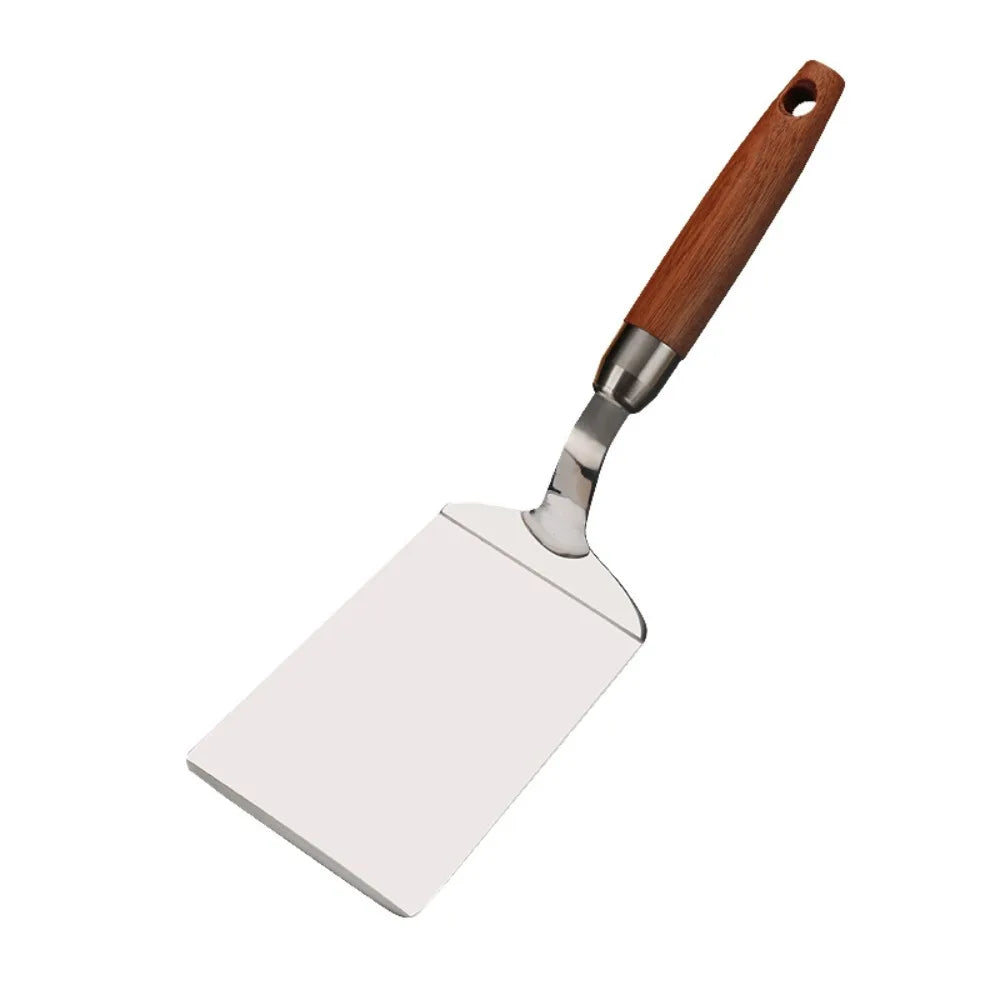Stainless Steel Spatula Wooden Handle – BBQ Griddle Turner