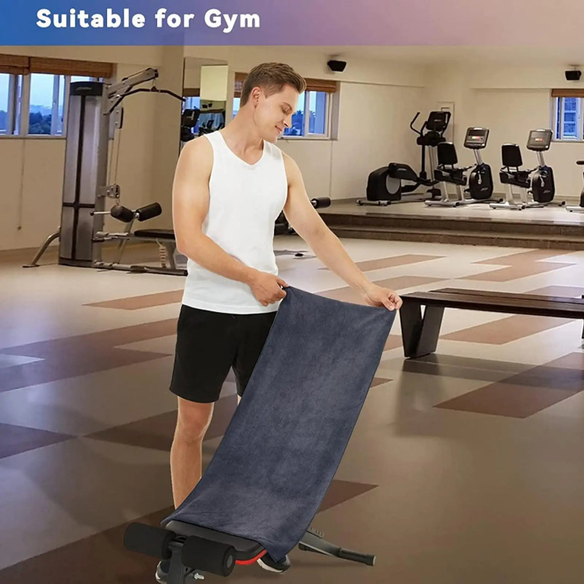 Microfiber Gym Towel – Quick Dry, Absorbent with Zip Pocket