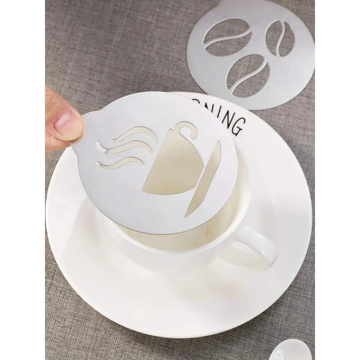 5-Piece Stainless Steel Latte Art Stencils & Cappuccino Templates Coffee Decorating Stencils Nixie