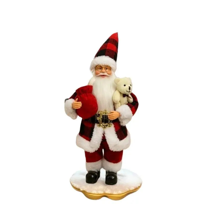 Santa Claus Standing Figurine – 12" Christmas Décor Ornament Christmas Figurine Nixie