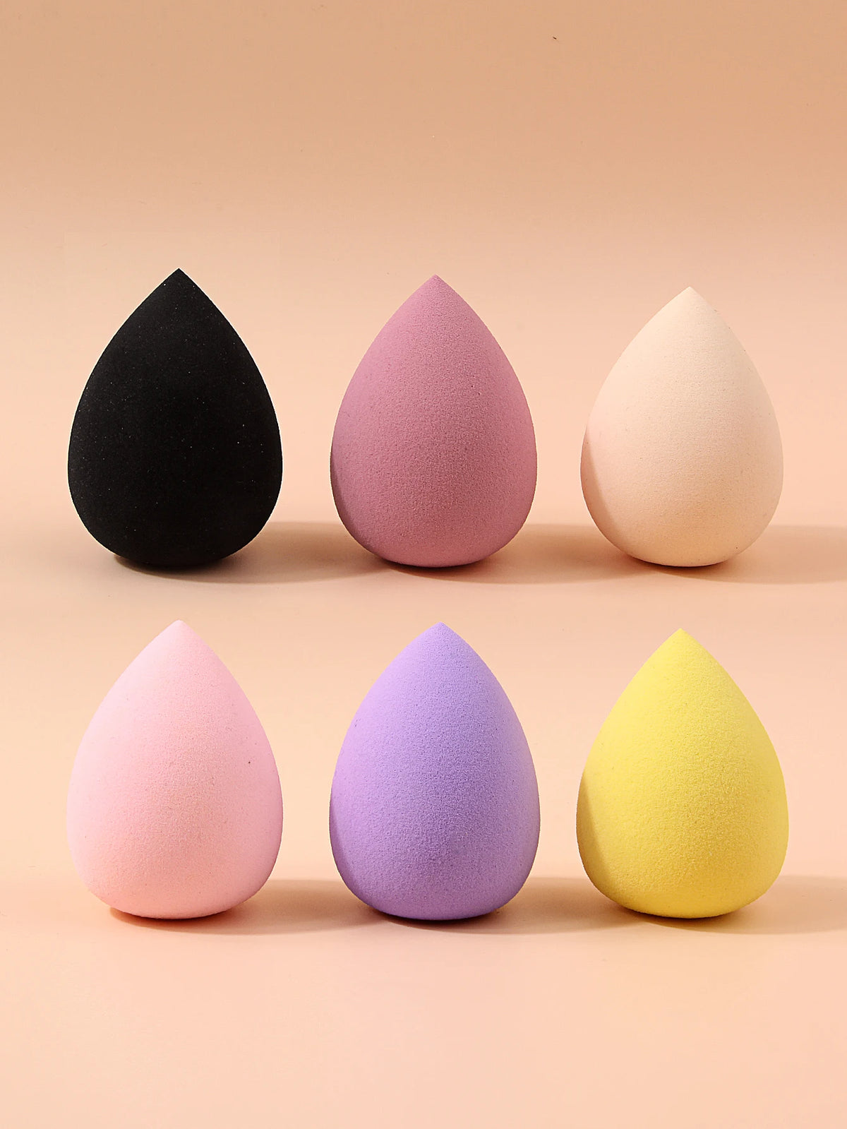 Water Drop Makeup Sponge – Wet & Dry Cosmetic Puff 6-Pack