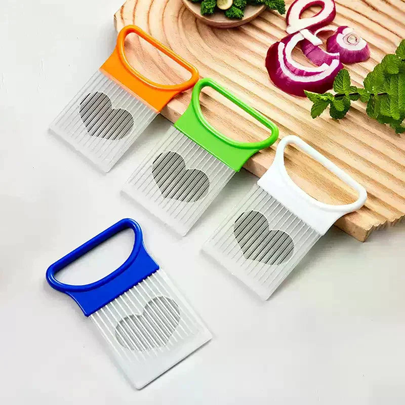 Heart-Shaped Stainless Steel Vegetable Slicer & Slicing Aid