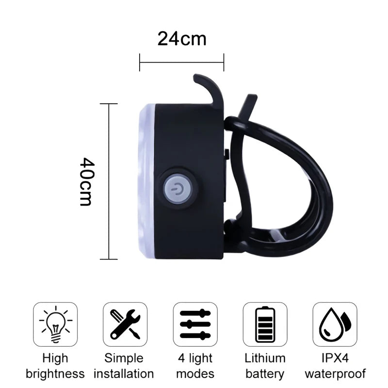 BUCKLOS LED Bike Light Set – USB Rechargeable Front & Rear
