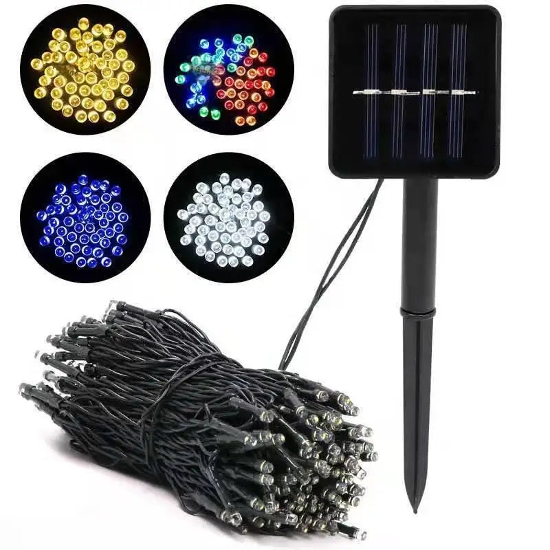 12M 100 LED Solar String Lights Outdoor Waterproof Fairy Lights Solar String Lights Nixie