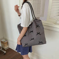 Women's Bowknot Nylon Shoulder Bag – Lightweight Fashion Tote Shoulder Bag Nixie gray