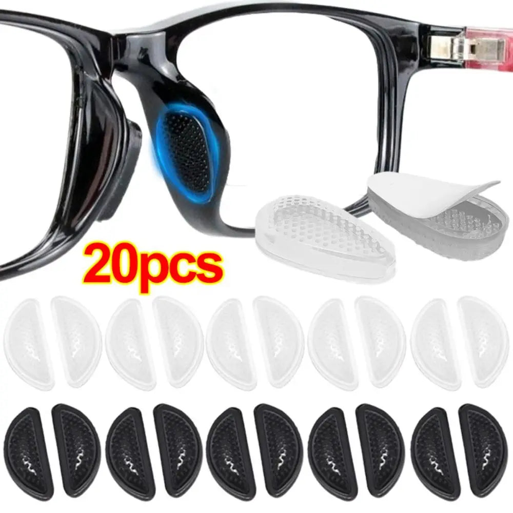 10 Pairs Silicone Glasses Nose Pads – Anti-Slip Adhesive Support Eyewear Nose Pads Nixie