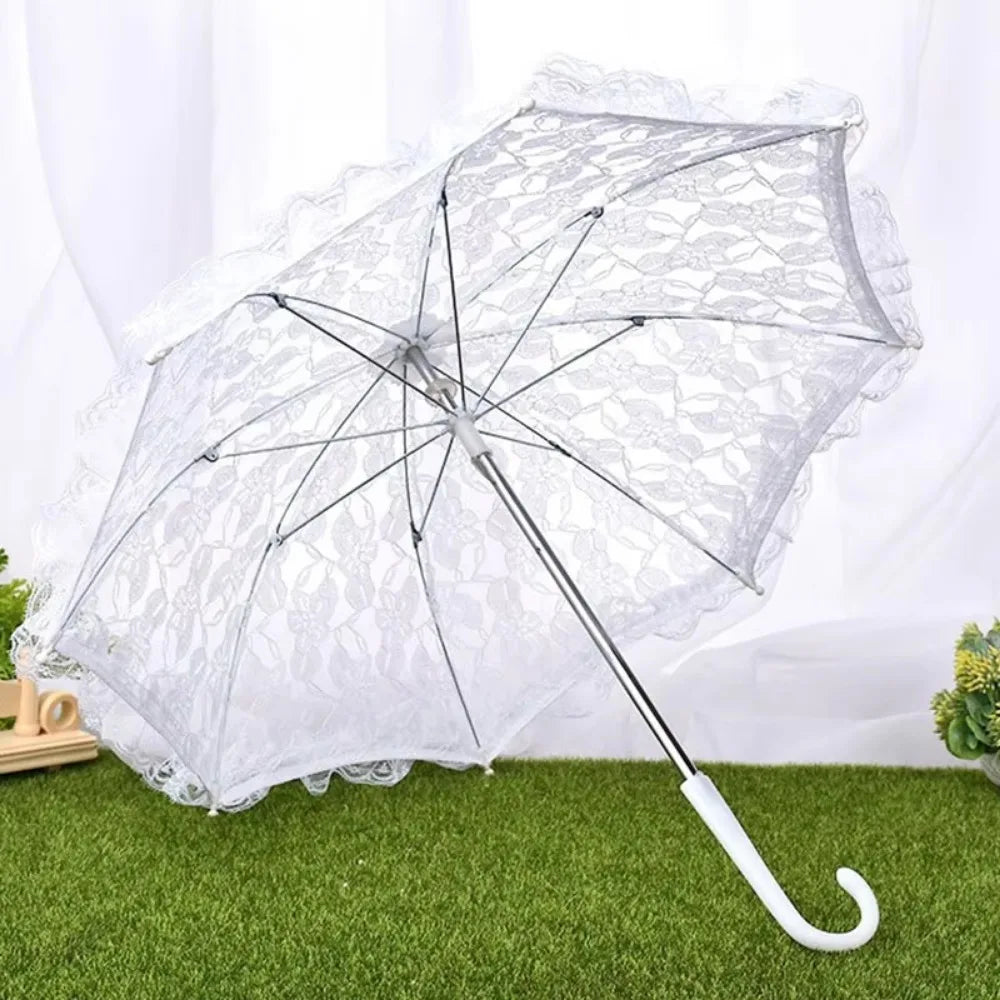 Vintage Lace Wedding Umbrella Mini Bridal Parasol Stage Prop