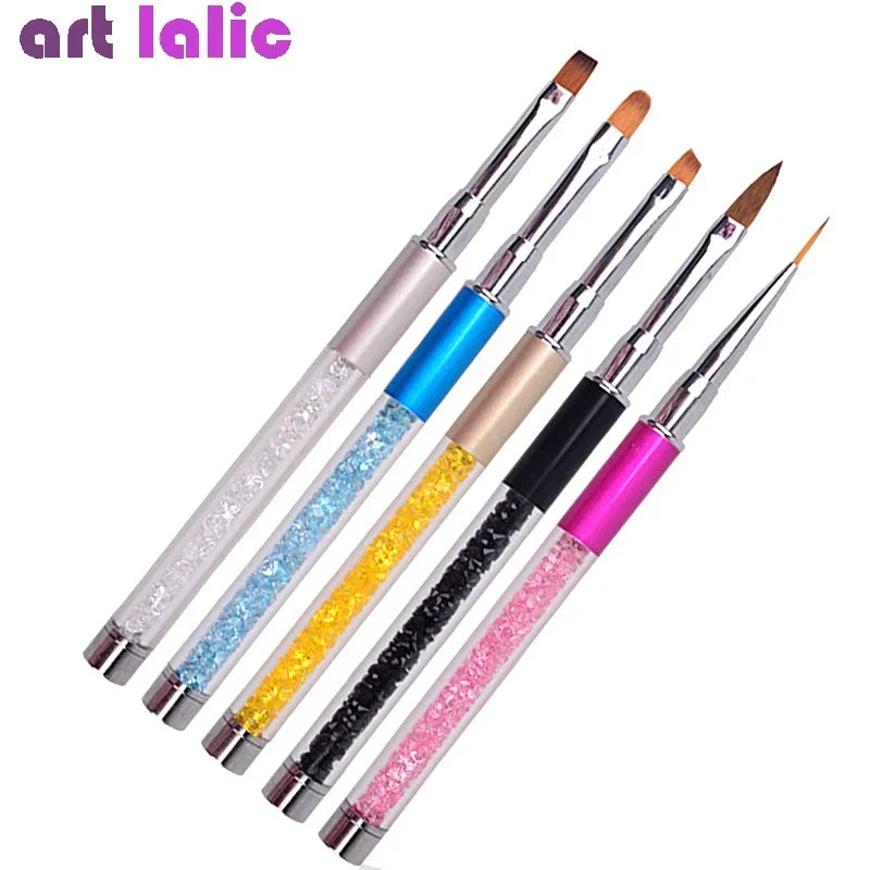 Nail Art Brush Pen – Rhinestone Metal Handle & Cap | Nixie Nail Art Brush Nixie