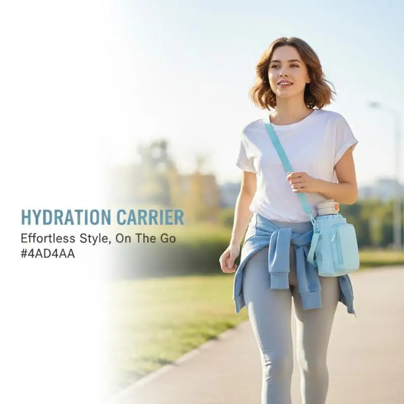 Portable Water Bottle Sling Bag – Adjustable Strap & Phone Pocket Water Bottle Sling Bag Nixie