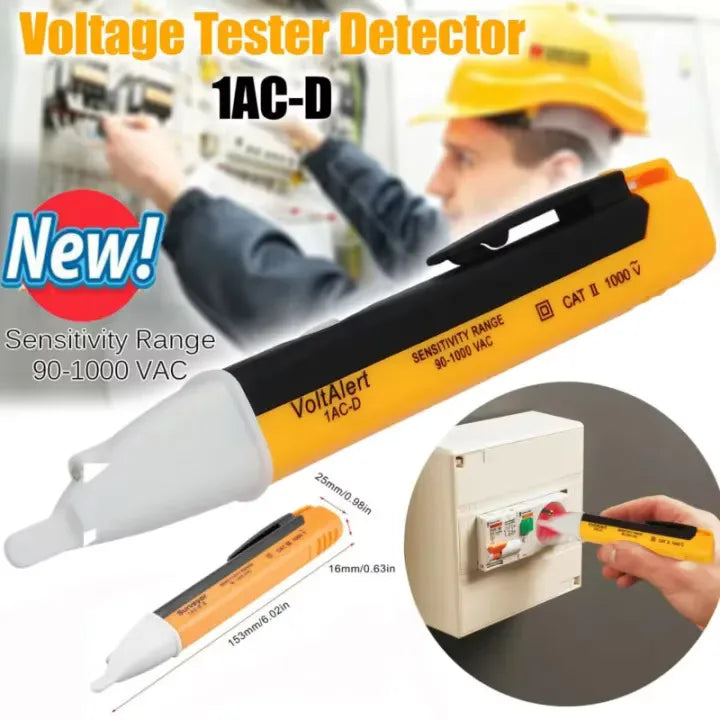Non-Contact Voltage Tester Pen 90-1000V AC LED & Beep Alert Voltage Tester Pen Nixie Default Title