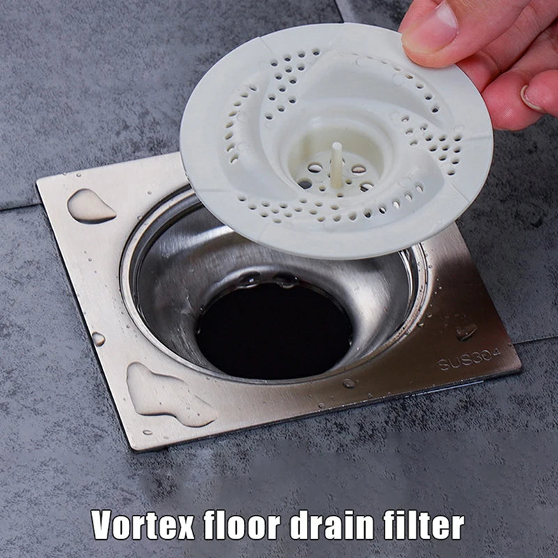 Vortex Floor Drain Hair Filter – Universal Bathroom Drain Cover