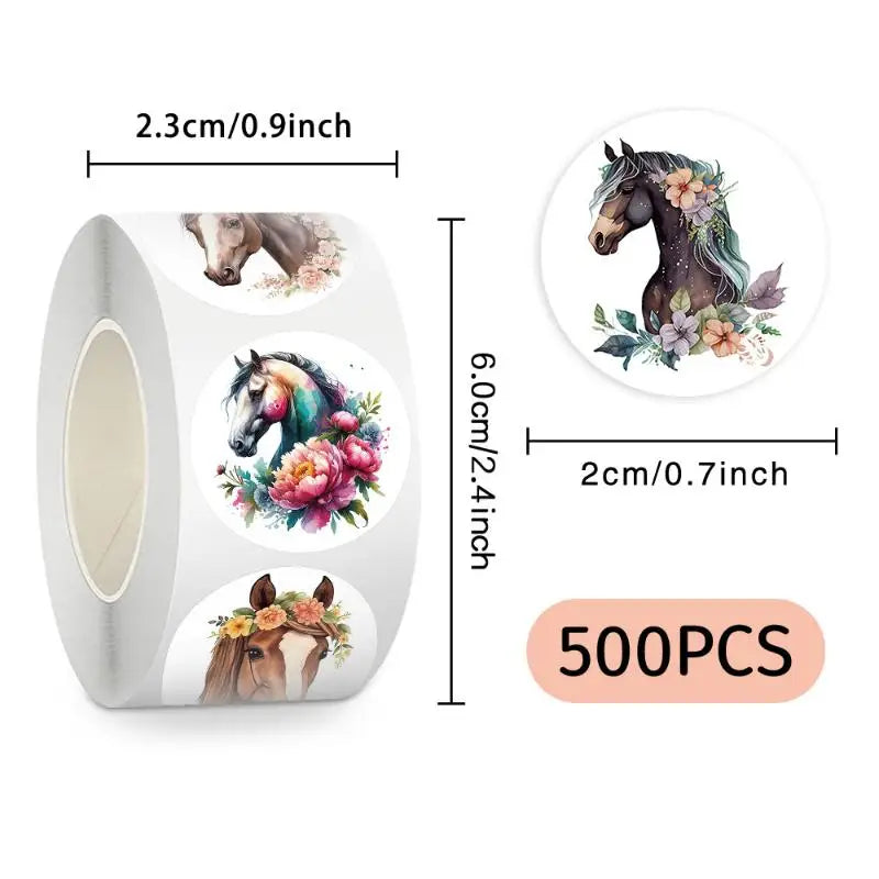 500pcs Kawaii Animal Flower Cartoon Sticker Roll – DIY Decals Decorative Sticker Roll Nixie