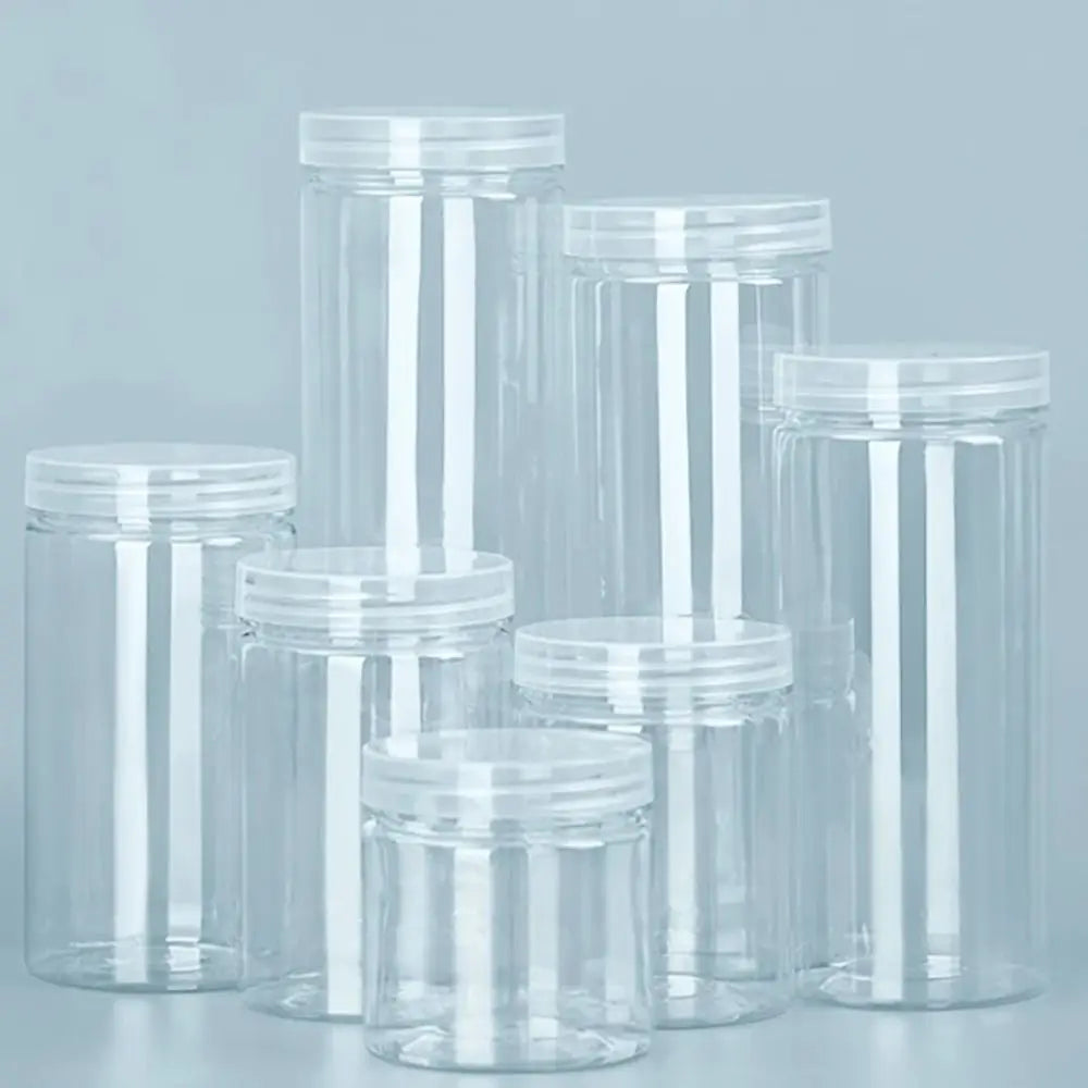 Clear Airtight Food Canister with Lid – Circular Storage Container
