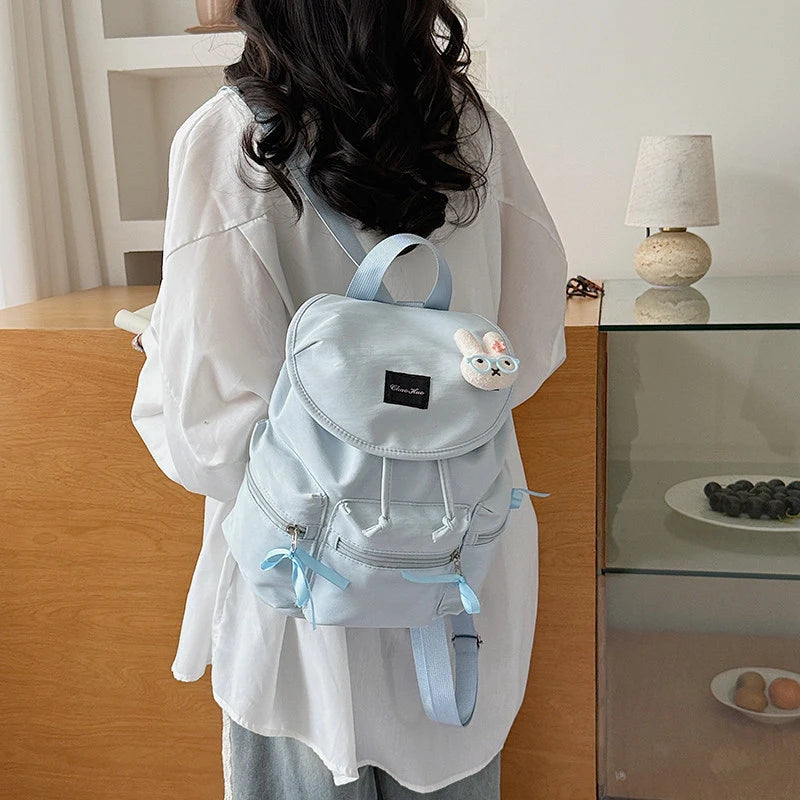 Korean-Style Small Canvas Backpack for Women | Travel & School Women's Backpack Nixie