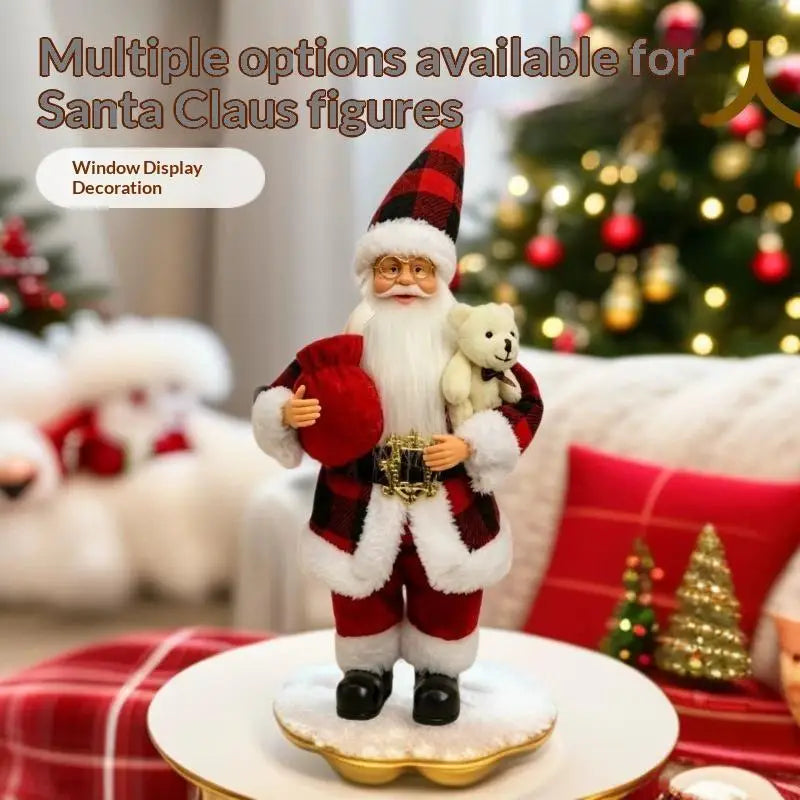 Santa Claus Standing Figurine – 12" Christmas Décor Ornament Christmas Figurine Nixie