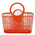Plastic Hollow Storage Basket – Bathroom & Toy Organizer Storage Basket Nixie Red