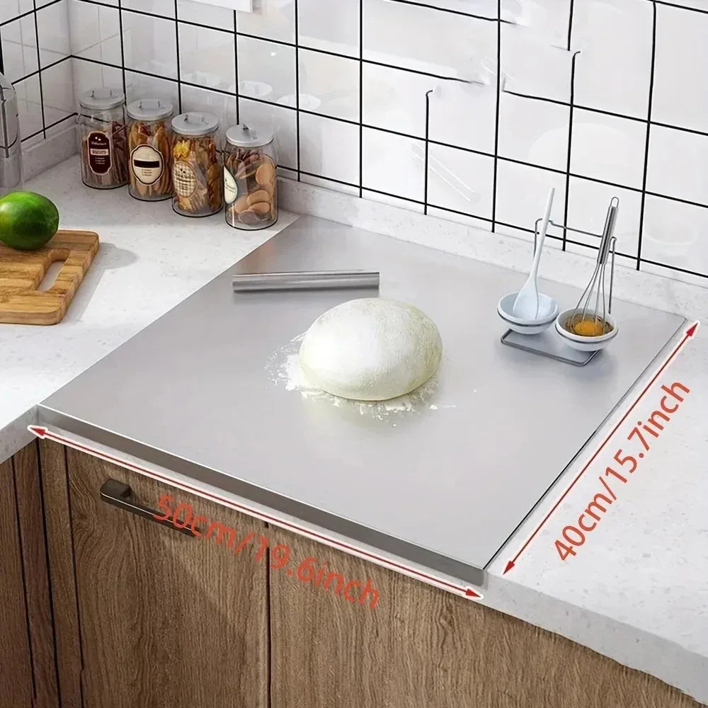 Stainless Steel Cutting Board Thickened Kneading Charcuterie Plate Stainless Steel Cutting Board Nixie