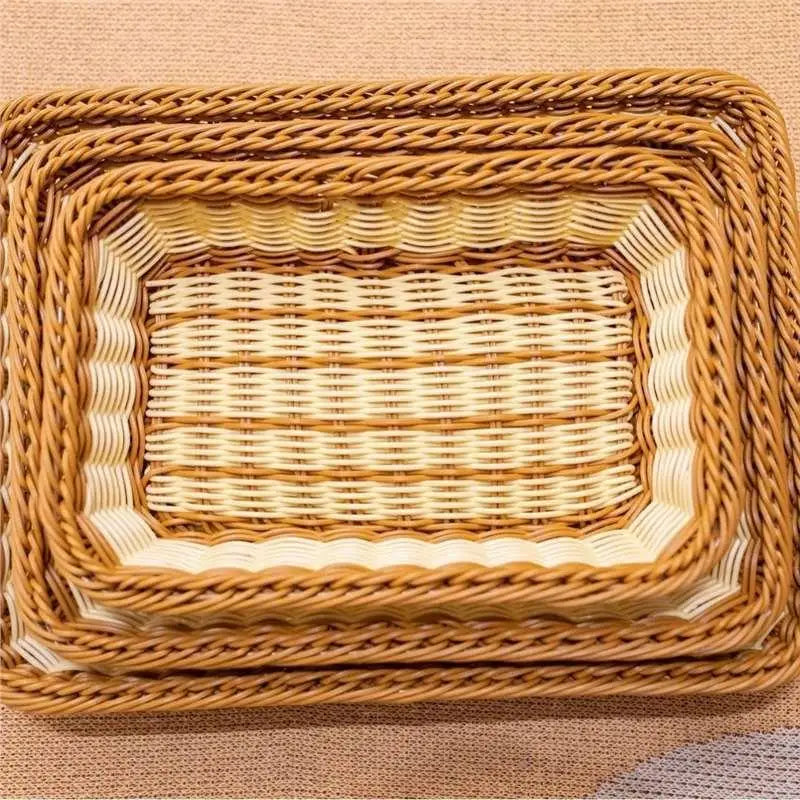 Imitation Rattan Storage Basket – BPA-Free Woven Organizer Storage Basket Nixie