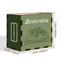 Wood Book-Shaped Bookmark Storage Box & Desk Organizer Desk Organizer Box Nixie Storage Box