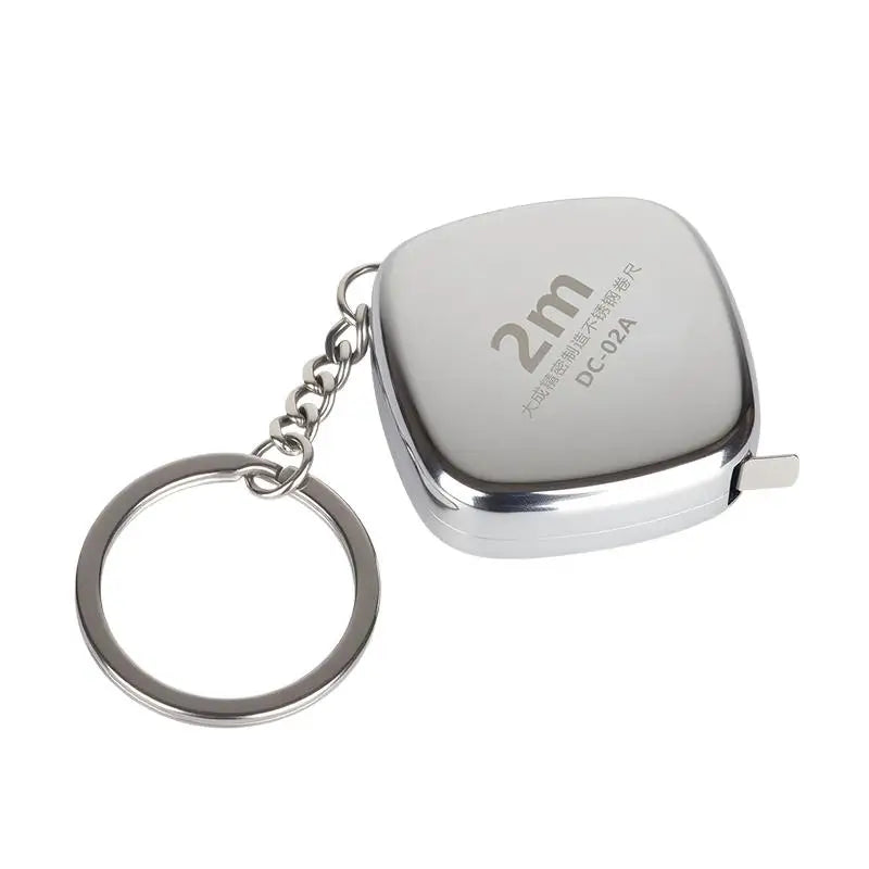 Mini Stainless Steel Tape Measure 2M with Keychain Mini Tape Measure Nixie