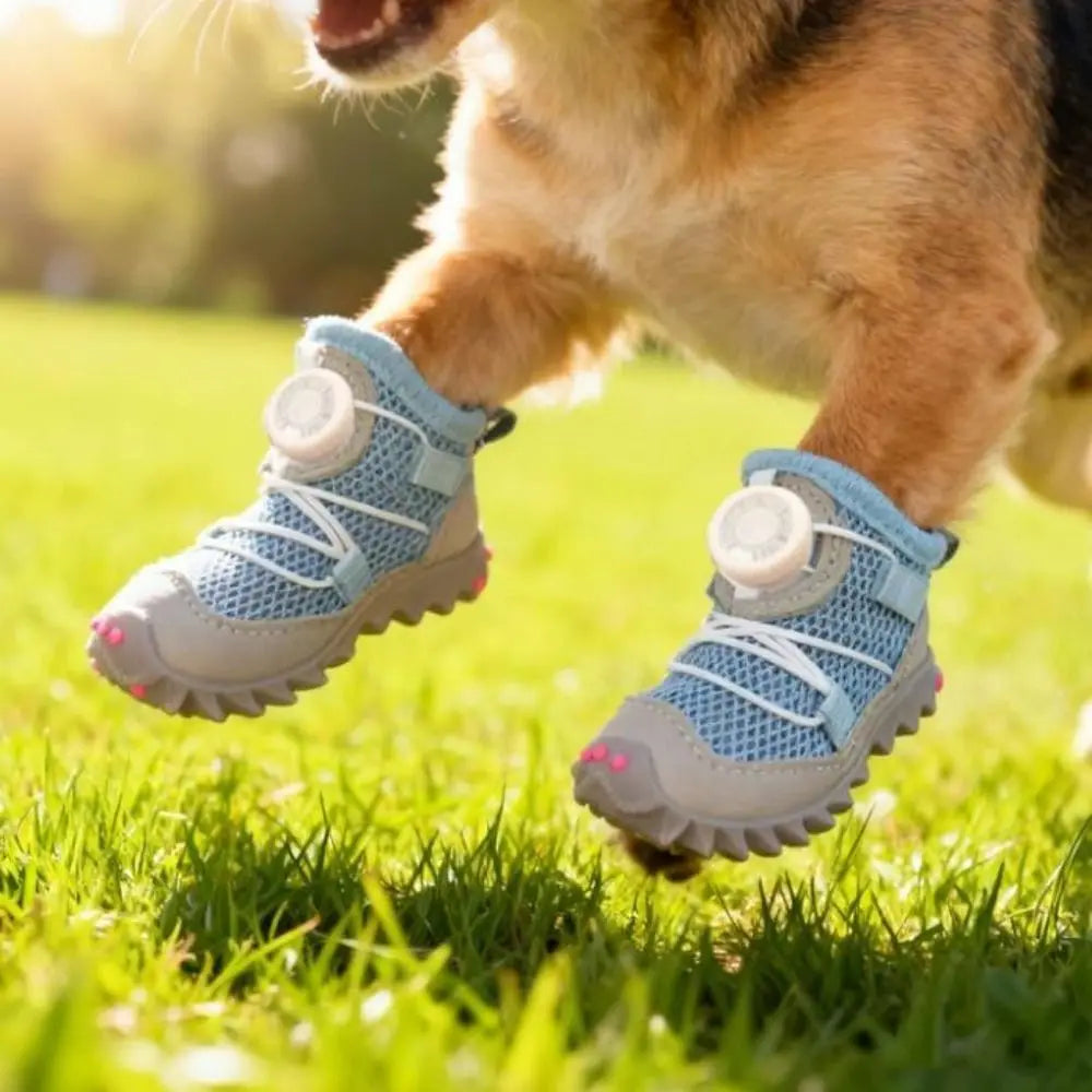 4Pcs Waterproof Dog Shoes Anti-Slip Breathable Paw Protectors Dog Paw Boots Nixie