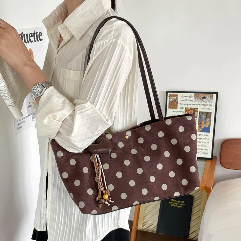 Nixie Polka Dot Shoulder Bag – Korean Style Women's Tote Women's Shoulder Bag Nixie