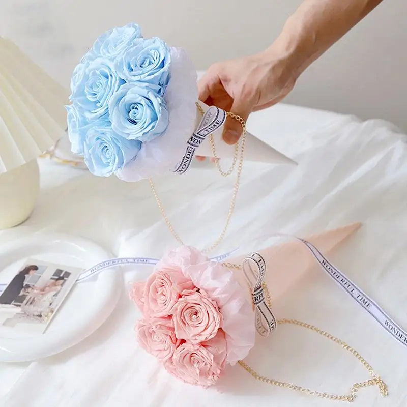 Ice Cream Cone Flower Box – Plastic Bouquet Wrapping Cone Cone Flower Box Nixie