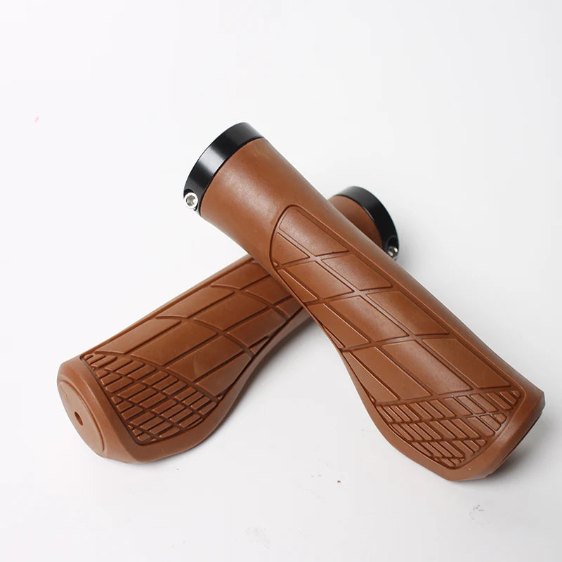 MTB Bike Grips Lockable Rubber Ultralight Handlebar Grips Bike Handlebar Grips Nixie Brown