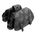 KEMITOUR Motorcycle Saddlebags PU Leather Throw Over Side Bags Motorcycle Saddlebags Nixie Type B Black