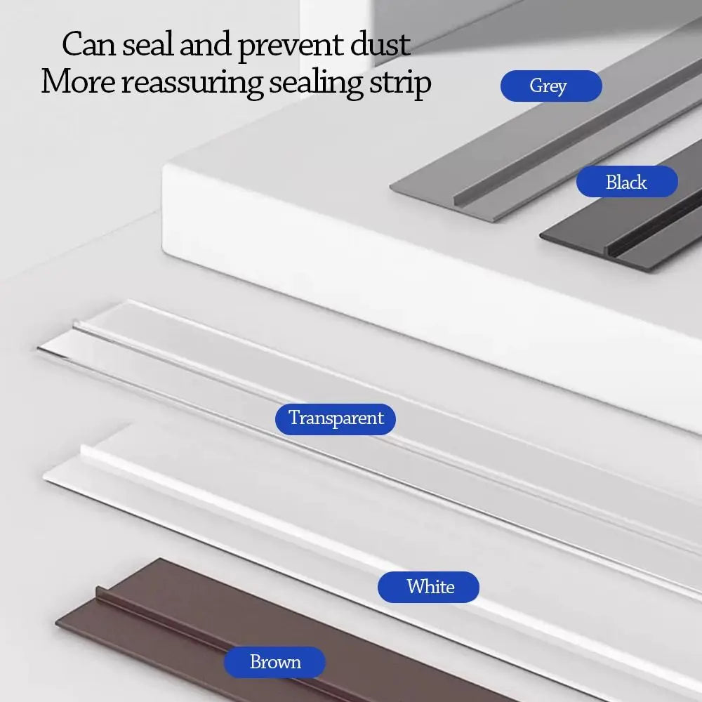 Self-Adhesive Cabinet Door Seal Strip 2.8M TPE Dust Guard Door Seal Strip Nixie