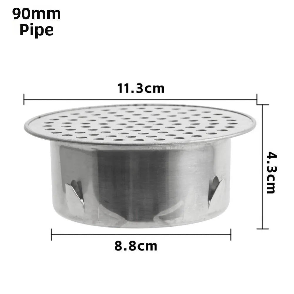 Round Hole Gutter Guard Net – 304 Stainless Steel Drain Filter Gutter Guard Filter Nixie 90mm Pipe