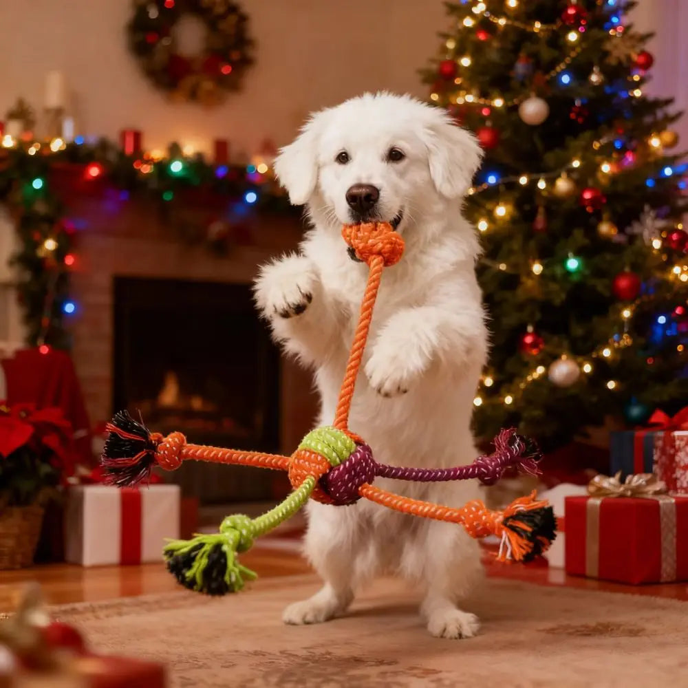 Dog Cotton Rope Knot Chew Toy – Bite-Resistant Interactive