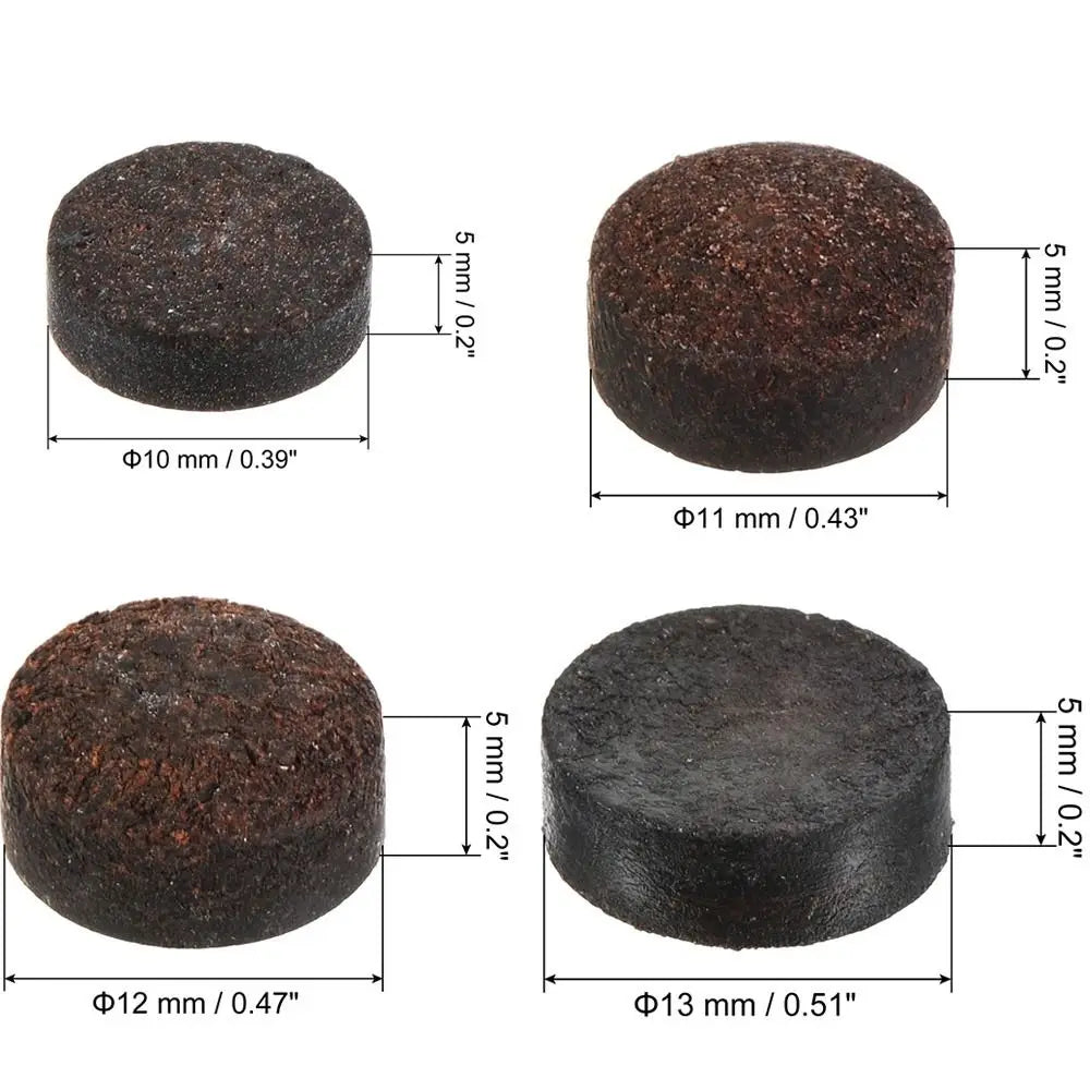 Cowhide Pool Cue Tips 9–13mm | Anti-Slip Billiard Leather Tips Billiard Cue Tips Nixie