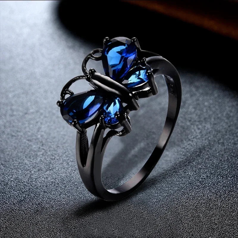 Butterfly Couple Rings – Stainless Steel Wedding Band Couple Ring Nixie