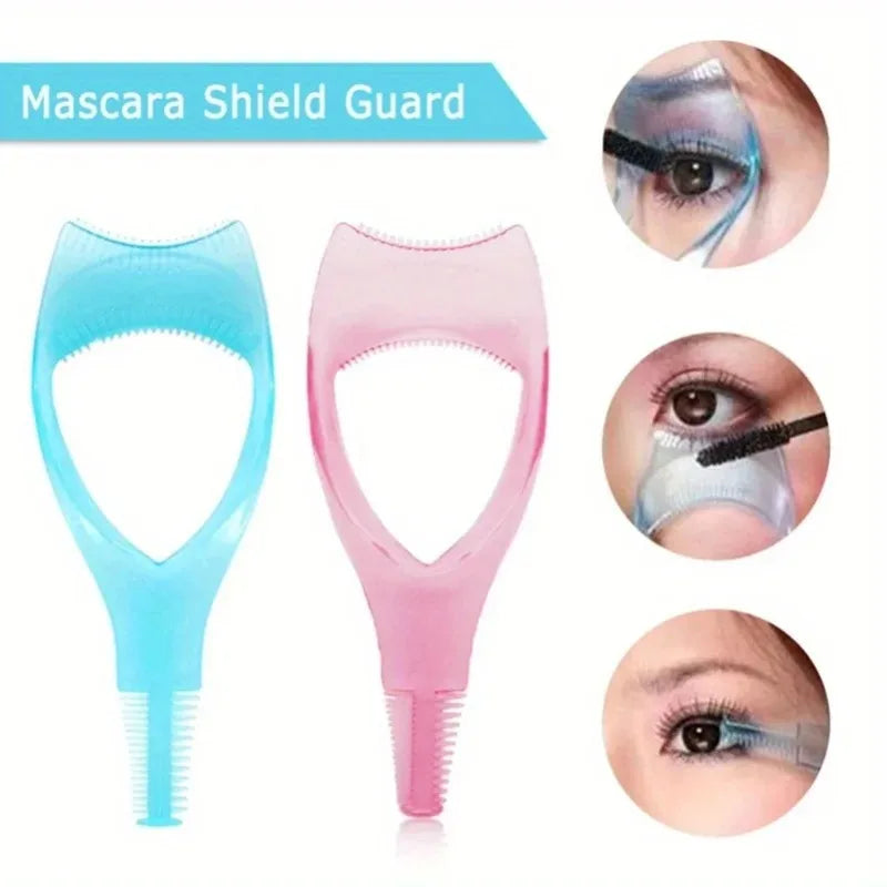 4PCS 3-in-1 Mascara Template, Eyelash Guard & Eyebrow Stencil Set Eye Makeup Tool Set Nixie