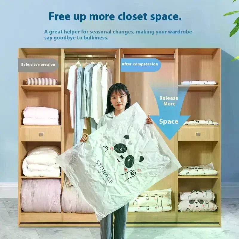 Vacuum Storage Bags for Clothes & Quilts | Space-Saving PA+PE