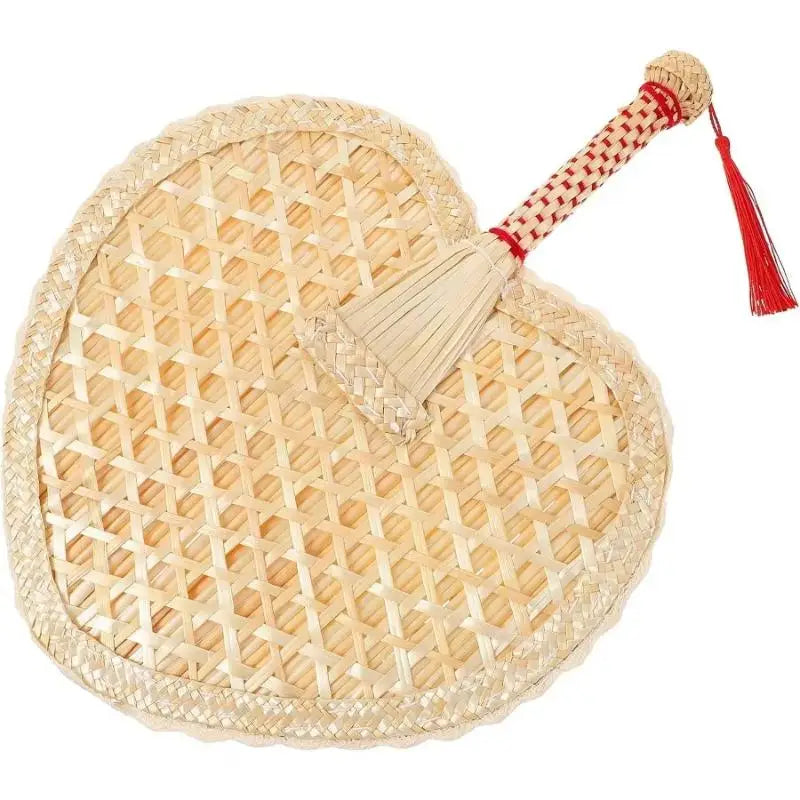 Hand-Woven Wheat Straw Fan – Natural Handheld Cooling Fan Handheld Straw Fan Nixie