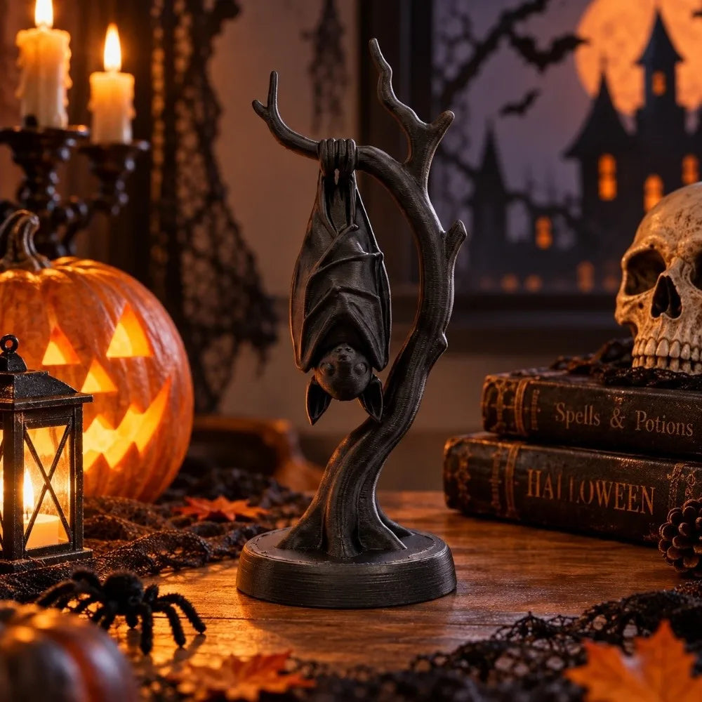3D Printed Halloween Bat Figurine Gothic Tabletop Ornament Halloween Figurine Ornament Nixie