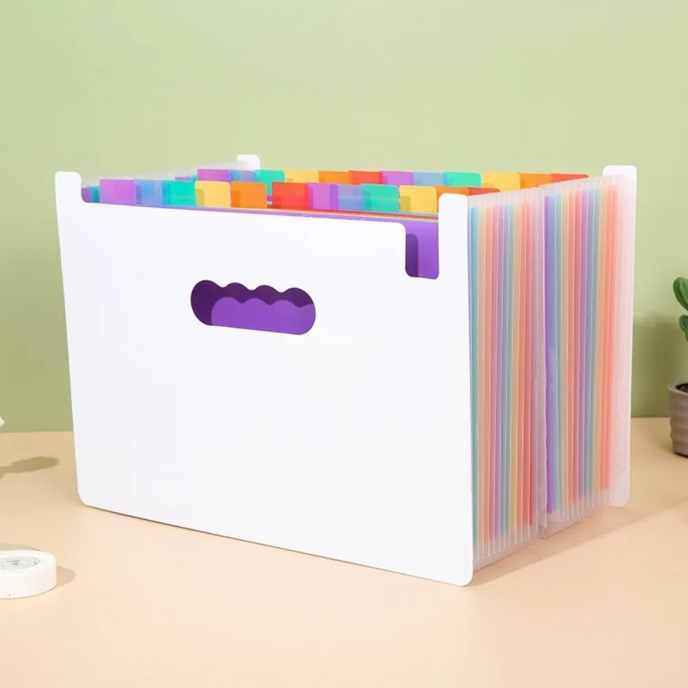Expanding File Box 13/25 Pockets A4 Accordion Folder Organizer Accordion File Folder Nixie Style C-25 Pockets