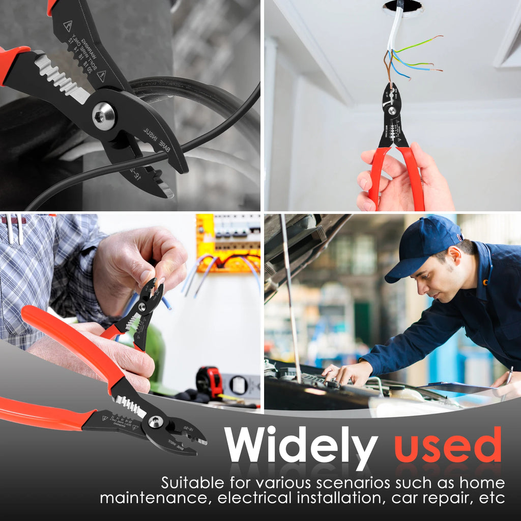 4-in-1 Wire Stripper & Crimping Tool | Anti-Slip Handle Wire Stripper Tool Nixie