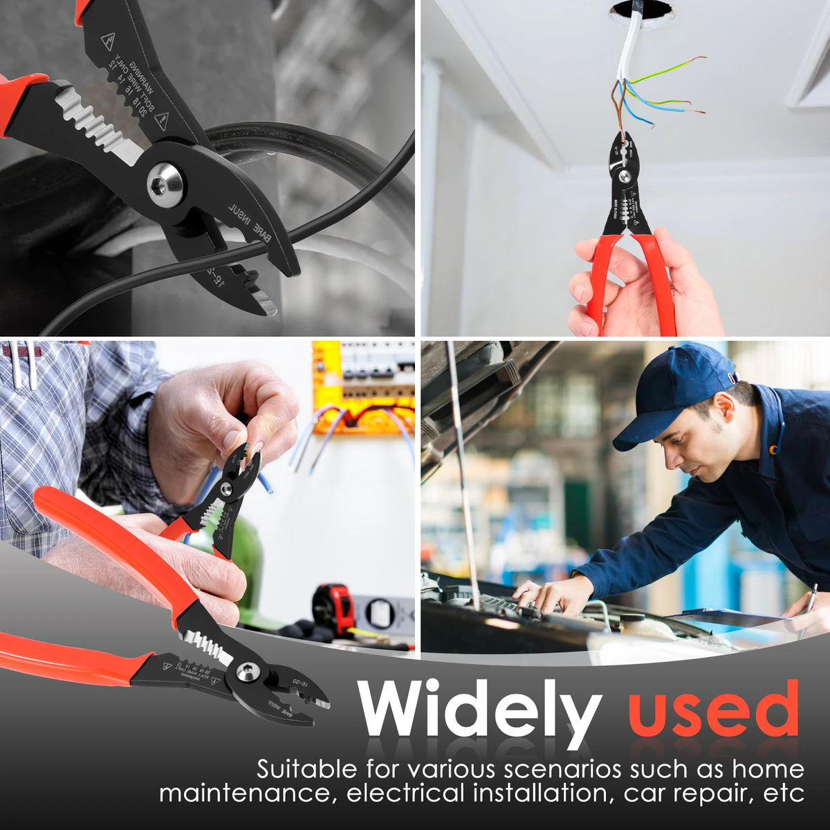 4-in-1 Wire Stripper & Crimping Tool | Anti-Slip Handle Wire Stripper Tool Nixie