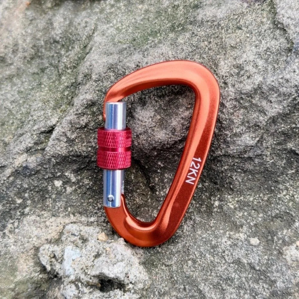 12KN Aluminum D-Shape Safety Carabiner Climbing Lock – 7 Colors Safety Carabiner Nixie