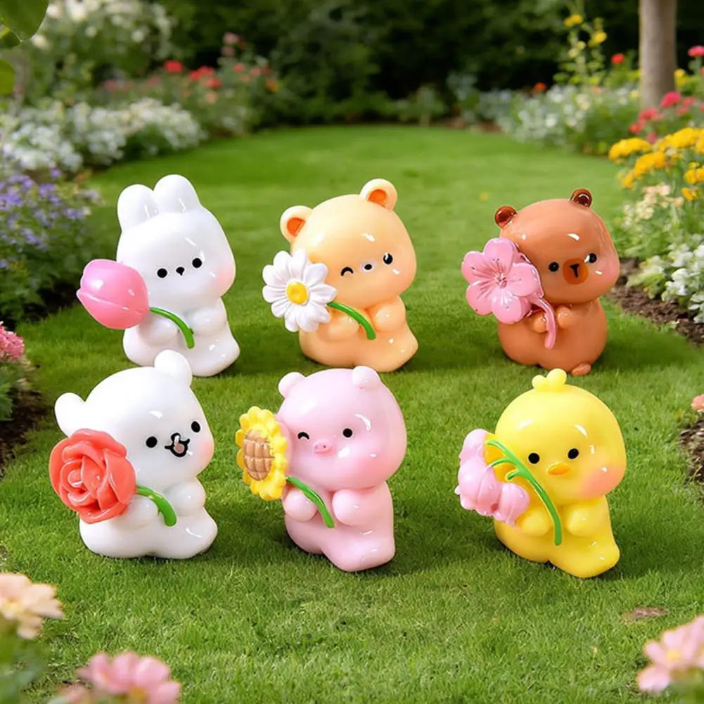 Mini Animal Resin Figurines – Fairy Garden & Cake Decor Set Miniature Figurine Nixie