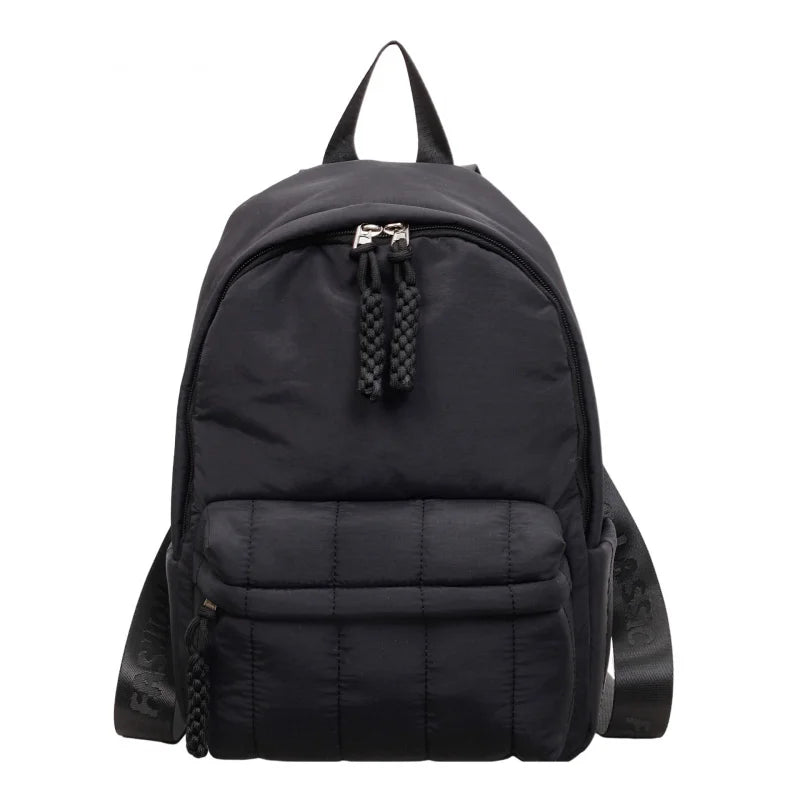 Large-Capacity Flannel Backpack – Women's School & Travel Bag