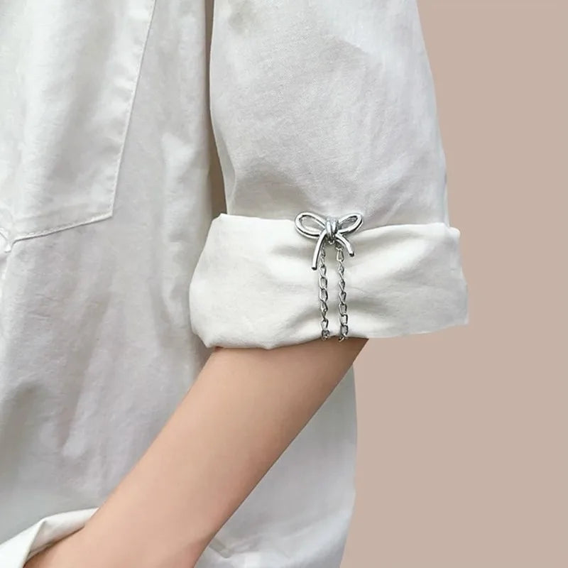 Decorative Button Chain Clips for Shirts, Jeans & Sleeves | 4/8pcs Clothing Button Clips Nixie