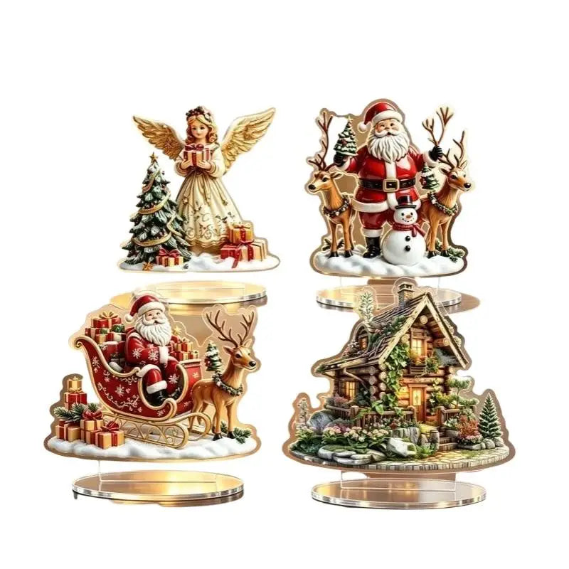 2D Acrylic Fairy Mushroom Cottage Desktop Ornament Plaque Desktop Ornament Nixie