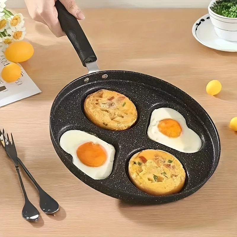 Non-Stick Divided Skillet – Heart & Round Pancake Pan Divided Skillet Nixie