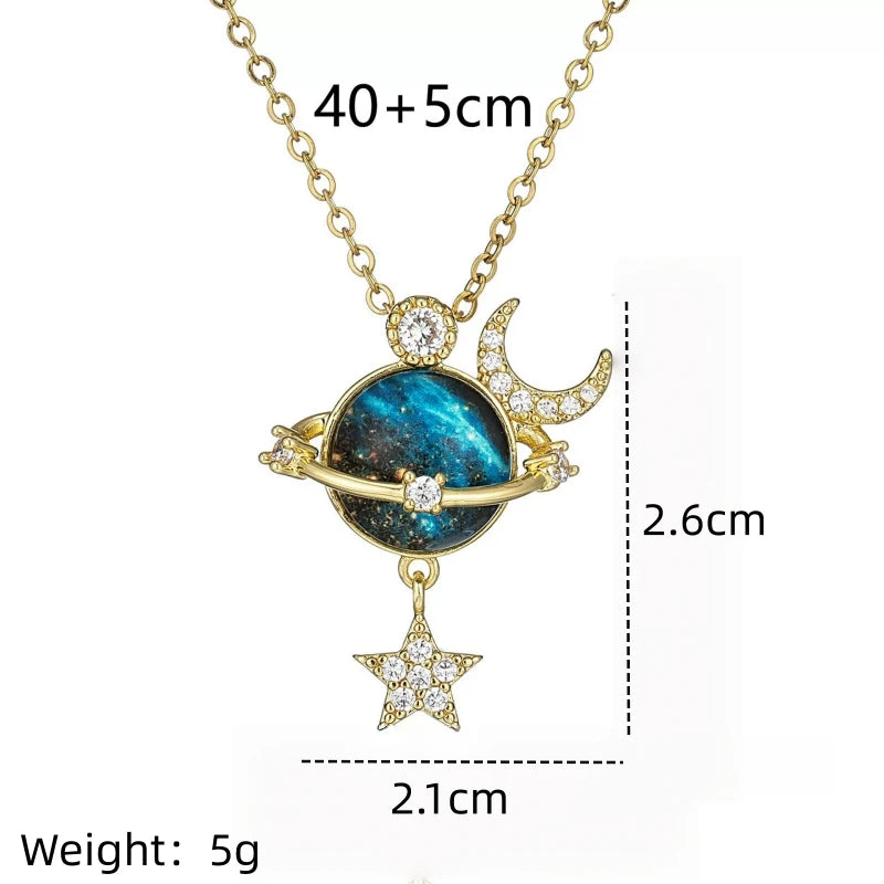 Starry Sky Pendant Necklace – Micro Pavé Zircon | Women's Jewelry Pendant Necklace Nixie
