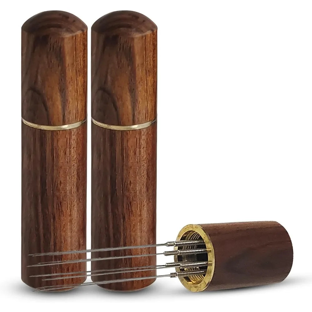 FEB.WIND Espresso Tamper & Coffee Distributor – Wood Handle Espresso Tamper Tool Nixie